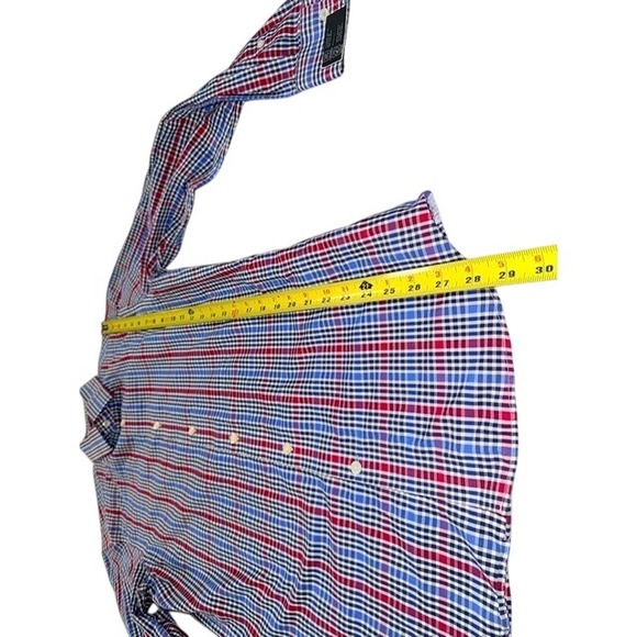 Banana Republic Medium Grant Fit Plaid Dress Shirt Mens ‎ Button Down - Picture 9 of 9